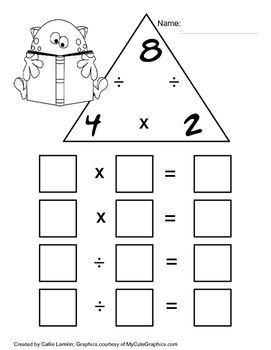 monster multiplication division family number 4 by callie lamkin