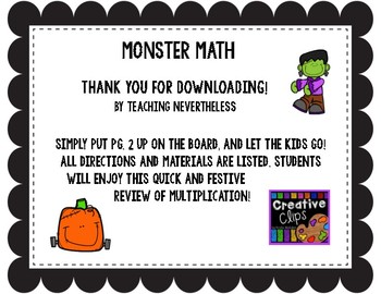 Preview of Monster Multiplication Review