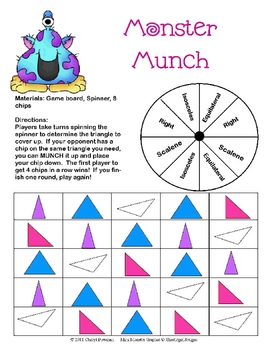 Preview of Monster Munch - Identifying Types of Triangles 