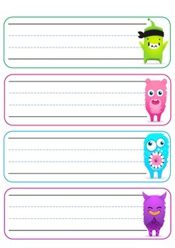 monster name tags by little miss cupcake teachers pay teachers