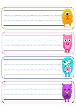 monster name tags by little miss cupcake teachers pay teachers