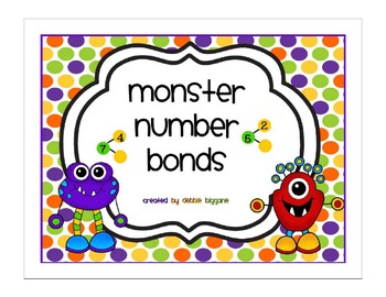 Preview of Monster Number Bonds Flip Chart