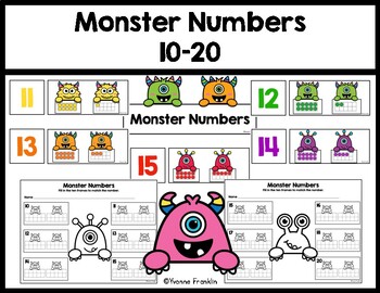 Monster Numbers 10-20 by Miss Franklin | TPT