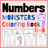 Monster Numbers Coloring Book 0-9 | Tracing Numbers 0-9 | 