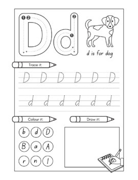 Letter of the Day Practice Alphabet Tracing worksheets by Iris De Jesus