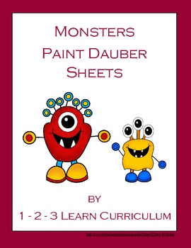 Monster Friends Dot Markers Activity Book: Paint Dauber Coloring Sheets for  Kids Ages 1-3, 2-4, 3-5, Toddlers, Preschoolers and Kindergarteners a book  by Purple Pickle Press