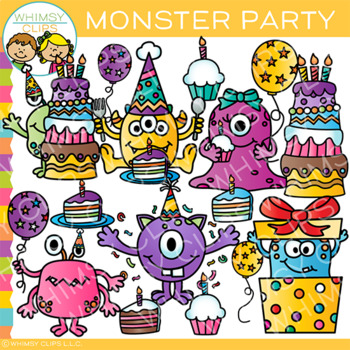 Preview of Monster Party Clip Art