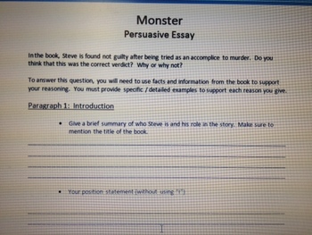 monster definition essay