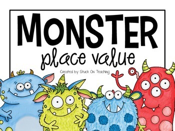 Preview of Monster Place Value (A Write The Room Activity)