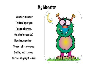 Monster Poetry Pack by Little Learning Adventures | TPT