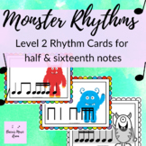 Monster Rhythm Cards Level 2 Rhythms: half notes, half res