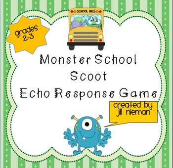 Preview of Monster School Scoot (Echo Response) Game