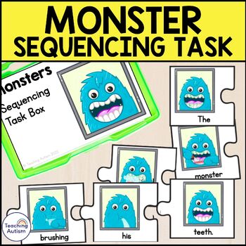 Monster Sequencing Puzzles | Monster Task Box Activities by Teaching Autism