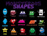 Monster Shapes! Monster Themed 2D Shapes Math Poster