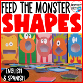 Shape Monster Sorting Game English and Spanish