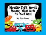 Monster Sight Words - Monster Themed Sight Words for Word Walls