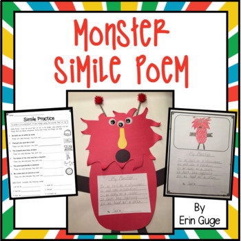 Preview of Teaching Similes and Monster Simile Poem