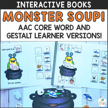 Preview of Monster Soup Interactive Book for AAC Users and Gestalt Language Processors