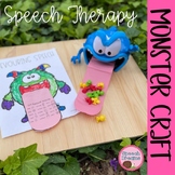 Monster Speech Language Therapy Craft: Preschool Intervent