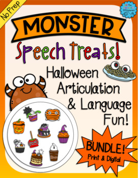 Preview of Monster Speech Treats: Halloween Articulation and Language Fun!