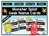 Monster Splat Designed Name Tags and Desk Plates  {EDITABLE}