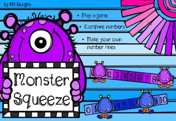 Preview of Monster Squeeze Game: Comparing Numbers to 10