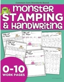 Monster Stamping and Number Handwriting Pages