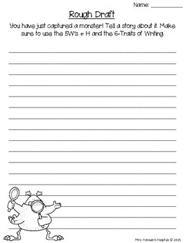 Monster Story Writing Prompt FREEBIE by Mrs Hansens Helpfuls | TpT