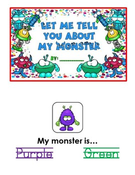 Preview of Monster Student Book Resource