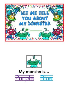 Monster Student Book Resource by MBG | TPT