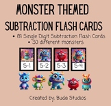 Monster Subtraction Flash Cards