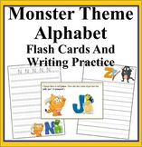 Monster Theme ABC Flashcards, Alphabet Worksheets and Writ