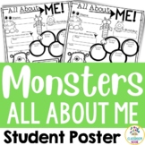 Monster Theme: All About Me Poster for Back to School or O