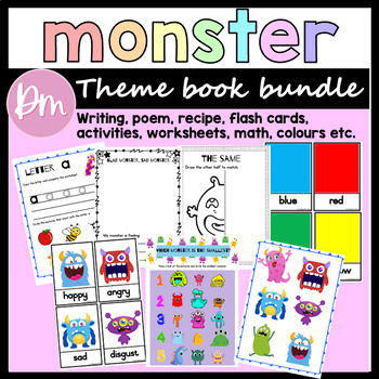 Monster Theme Booklet Learning Bundle English, Math, Life Skills ...