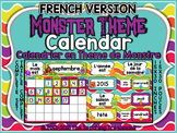 Monster Theme Calendar FRENCH VERSION