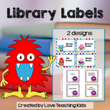 Monster Theme Classroom Decor Book Bin Labels for Classroo
