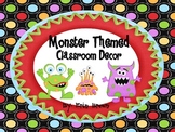 Monster Theme Classroom Decor