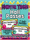 Monster Theme Hall Passes