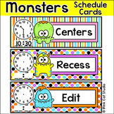 Monster Theme Editable Schedule Cards for a Daily Schedule Chart
