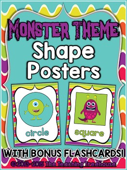Preview of Monster Theme Shape Posters