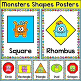 Monster Theme Shapes Posters - Editable Text