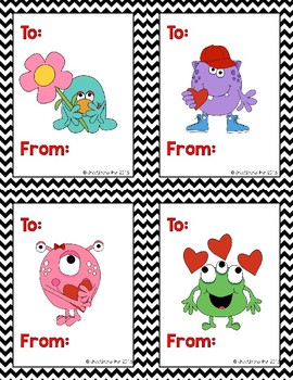 Monster-Theme Valentine's Day Cards by Creative Curiosityy | TPT