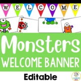 Monster Welcome Banner | Bulletin Board or Door Display fo