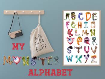 Preview of Monster Themed Alphabet Poster