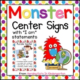 Monster Themed Center Signs