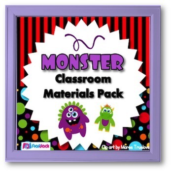 Preview of Monster Themed Classroom Decor Bundle (Editable Materials, Too!)