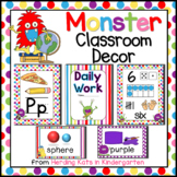 Monster Theme Classroom Decor