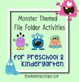 Monster Themed File Folder Activities for Preschool and Ki