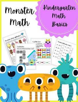 Preview of Monster-Themed Kindergarten and 1st Grade Math