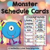 Monster Theme Classroom Decor Schedule Cards